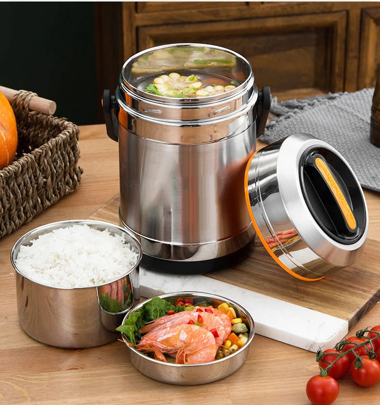 1.5L leakproof stainless steel thermos bento food container school kids vacuum insulated lunch box with handle