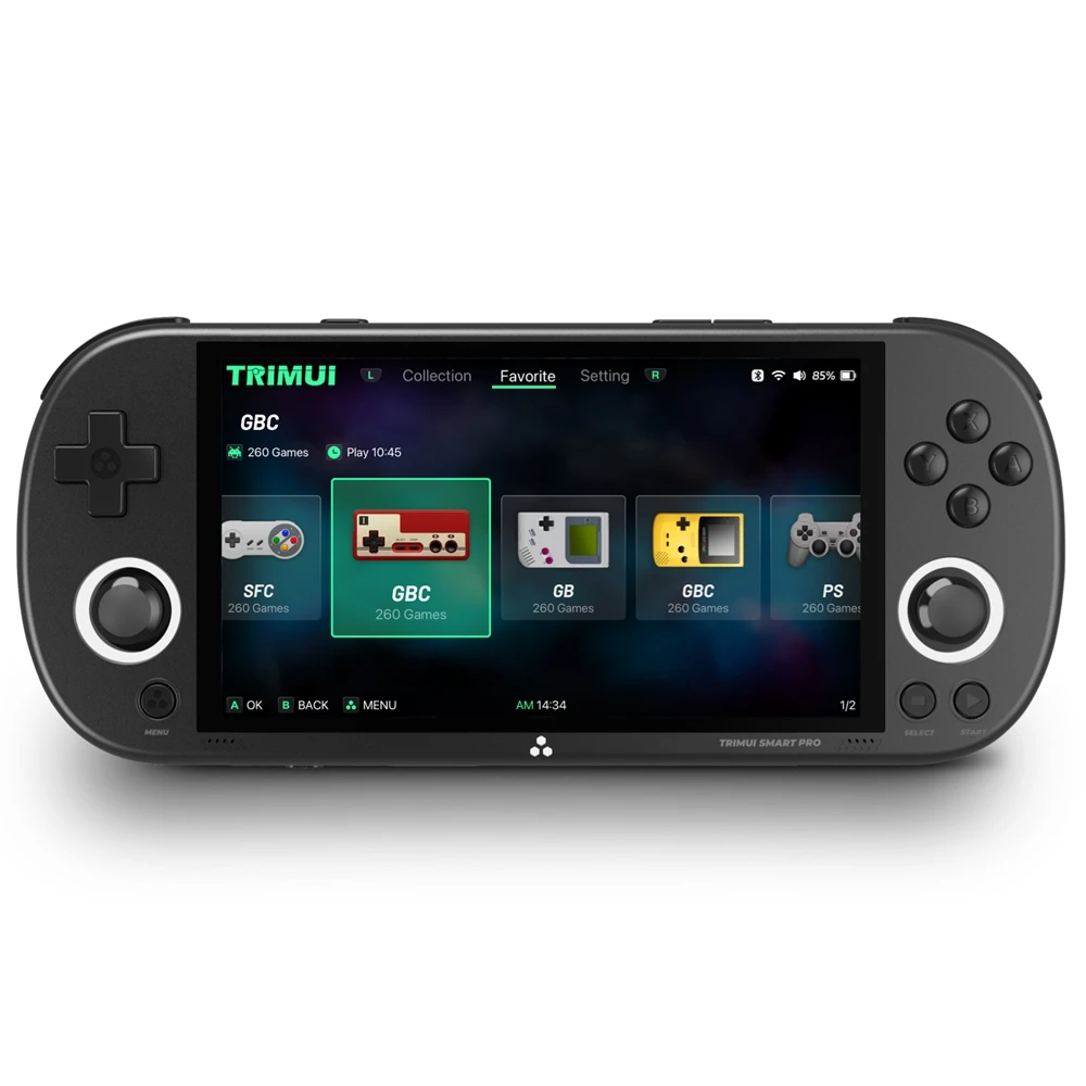 TRIMUI SMART PRO HANDHELD GAME CONSOLE with 4.96-inch IPS fully laminated screen