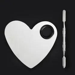 Перфорированная пустая Палетка теней для век в форме бабочки, контурная Палетка из нержавеющей стали для смешивания косметики на заказ, Палетка для макияжа с лопаткой