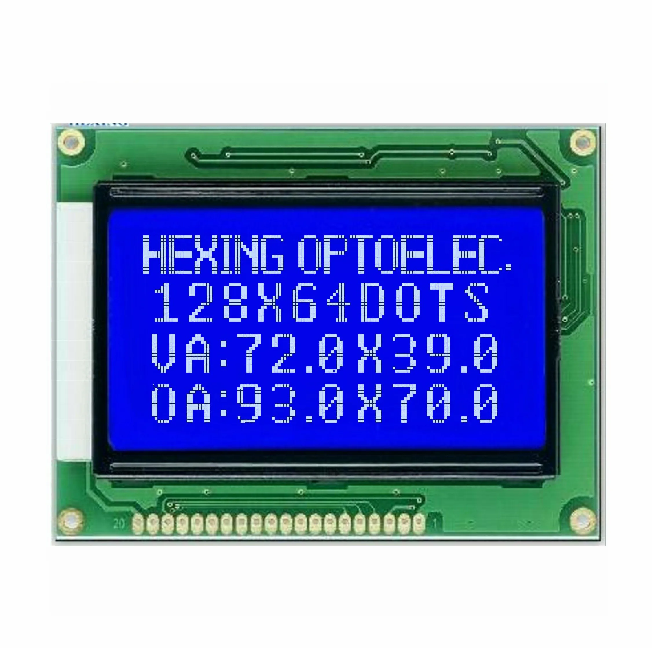 12864 character lcd 12864 lcd with driver circuit NT7107C blue mode  5V 8 bit of 128x64 monochrome graphic lcd display module