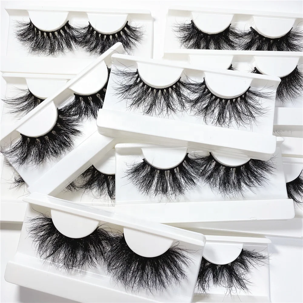Super Fluffy 8D Mink False Eyelash Full Strip Lash 5D Dramatic 3D 25mm Luxury Lasheswholesale Vendor Lashes3d Packaging Popular