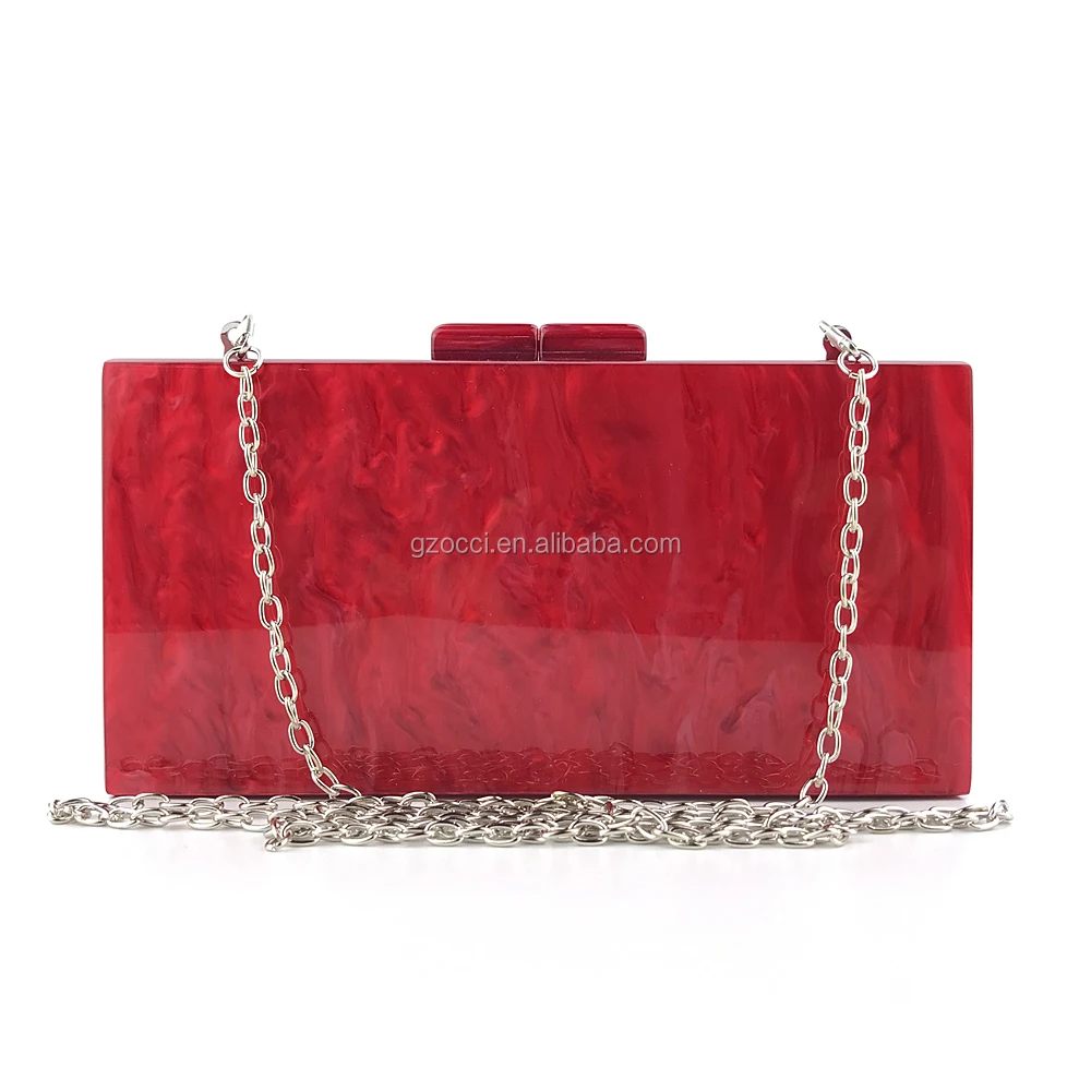 
OC4094 Wholesale solid acrylic bags for women party acrylic clutch bag 