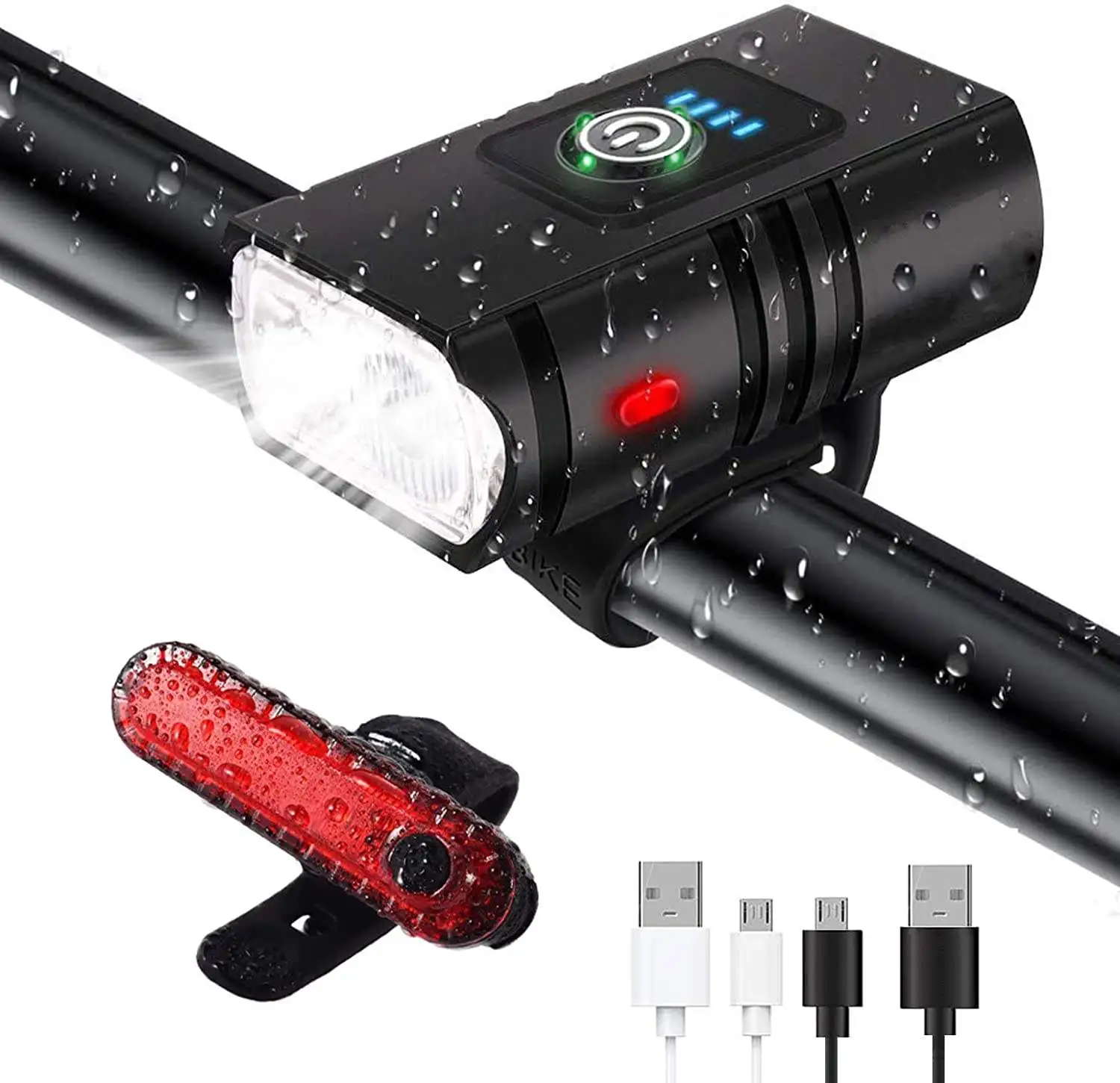Hot selling New waterproof USB charging smart  rechargeable bicycle light