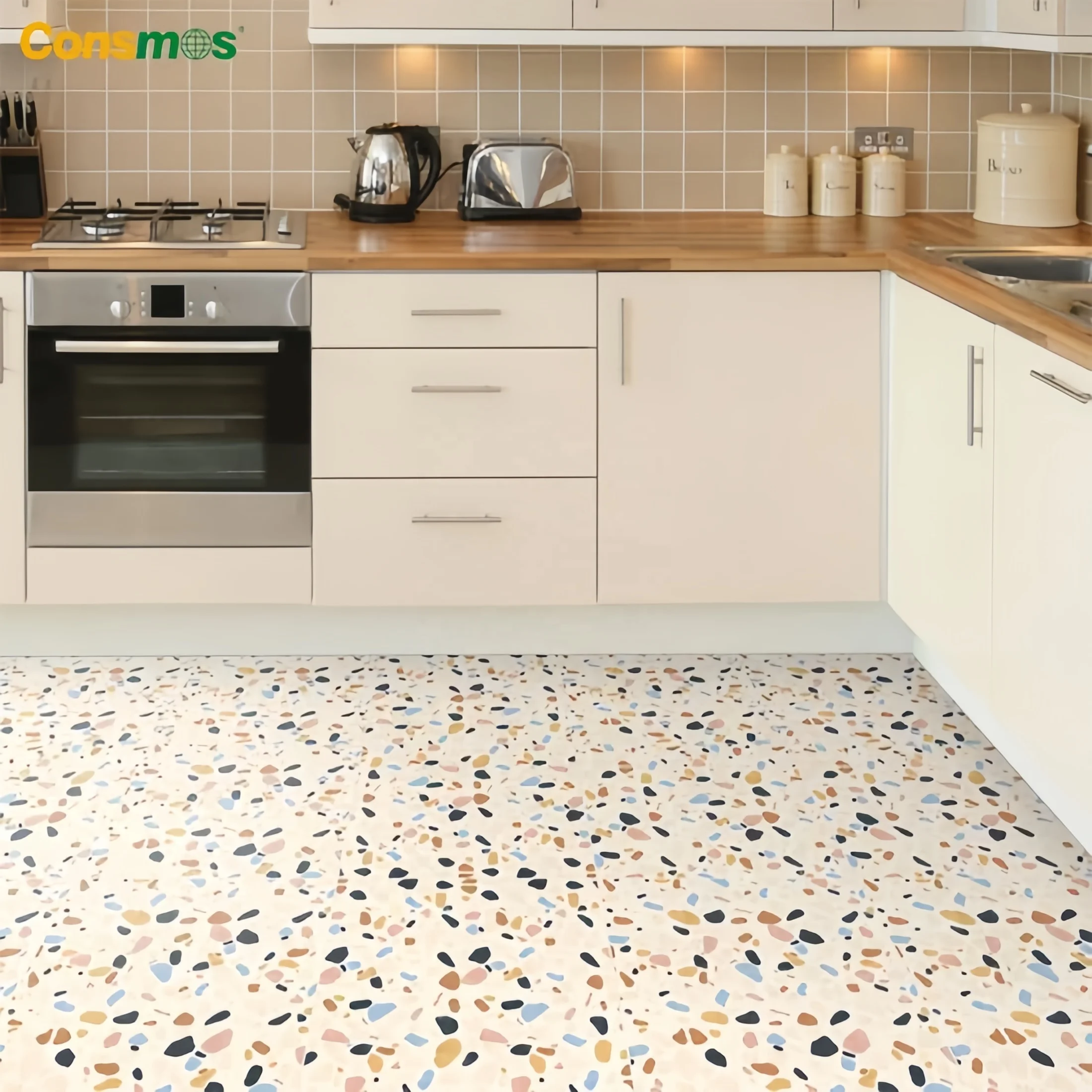 Indoor Eco-friendly Vinyl Homogeneous PVC Flooring Roll Made in China