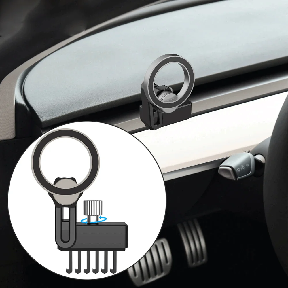 for Tesla Model 3 Y Mobile Phone Holder Universal Smartphone Stand Support 360 Degree Rotation Auto Accessories for Tesla Y