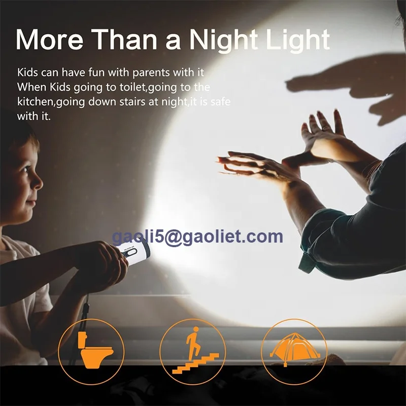 Rechargeable Night Light Motion Sensor Portable Night Light Flashlight LED with Motion Sensor Night Light for adult and Kids Nig