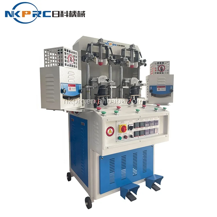 Double Cold And Double Heat Station Shoe Toe Cap Molding Upper Shaping Machine For Ladies And Sport Shoe Counter Making Machine