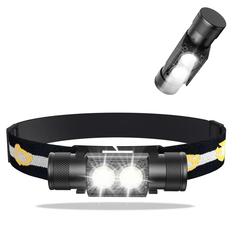 High Power Rechargeable Emergency Led Headtorch 2000 Lumens Portable LED Headlamp