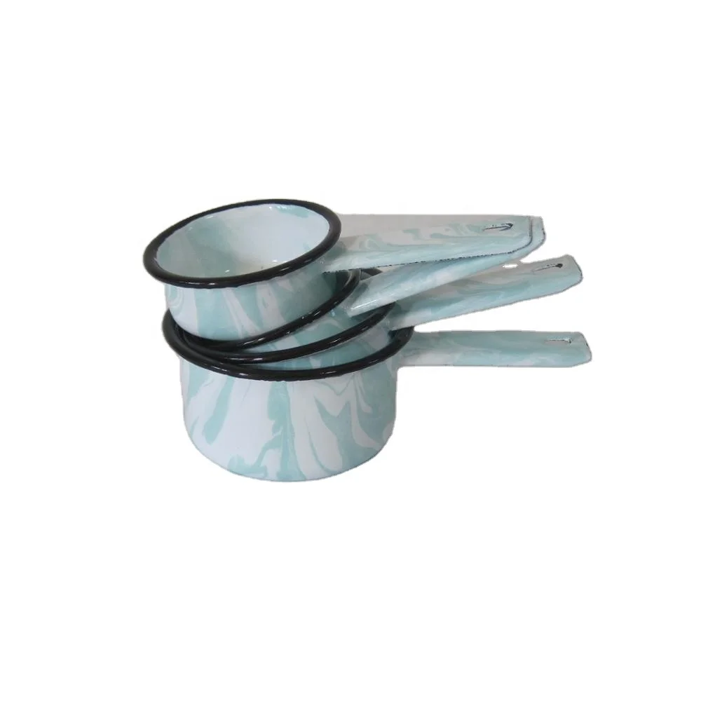 Swirl  Set 4 Enamel Measuring Cup
