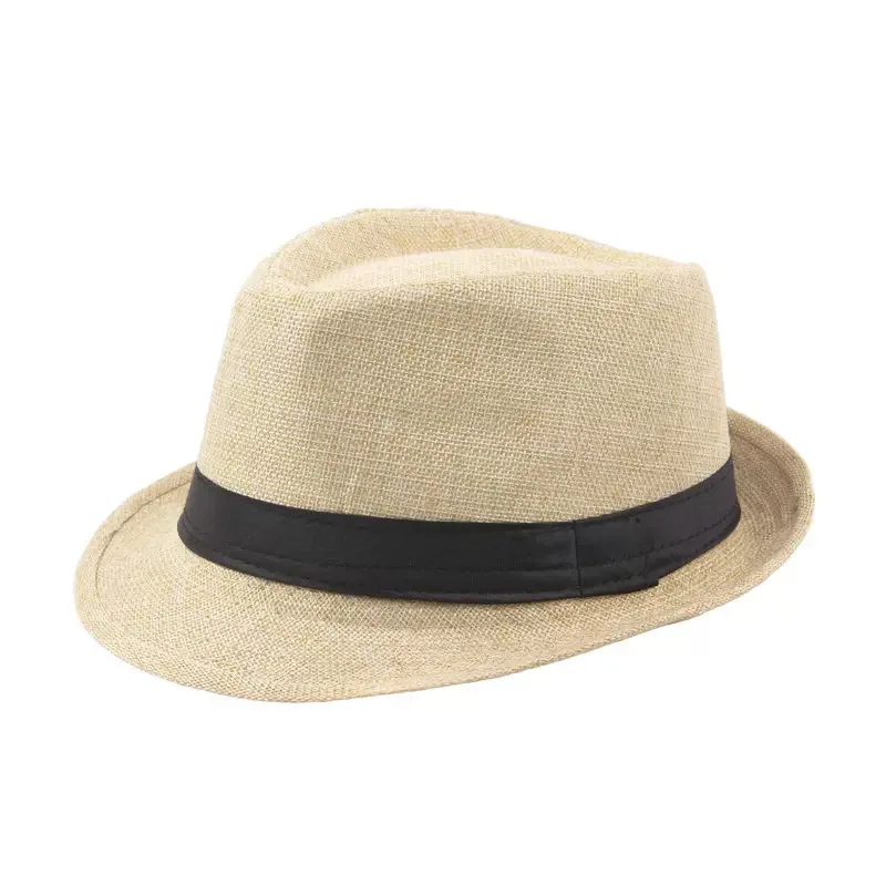 BESTELLA Brand Wholesale high quantity solid color sunshade custom logo print panama fedora hat casual straw hat for daily uses