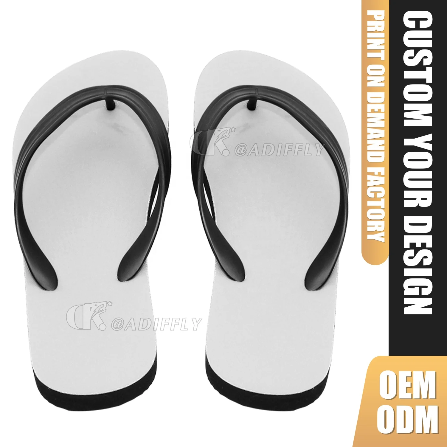 Sublimation Print Blank Flip Flops Casual Flat Rubber Slippers Classic Anti Slip Outer Wear Summer Beach Shoes Outdoor Sandals