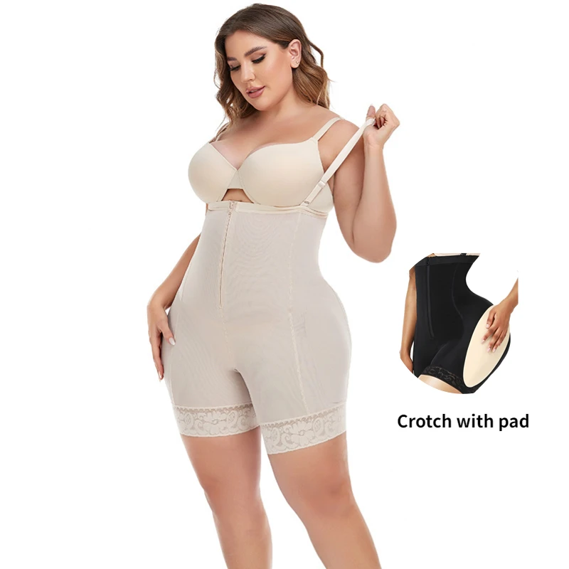 Wholesale High Quality Hip Padded Panties Fajas Body Shapers Plus Size Shapewear Bodysuit