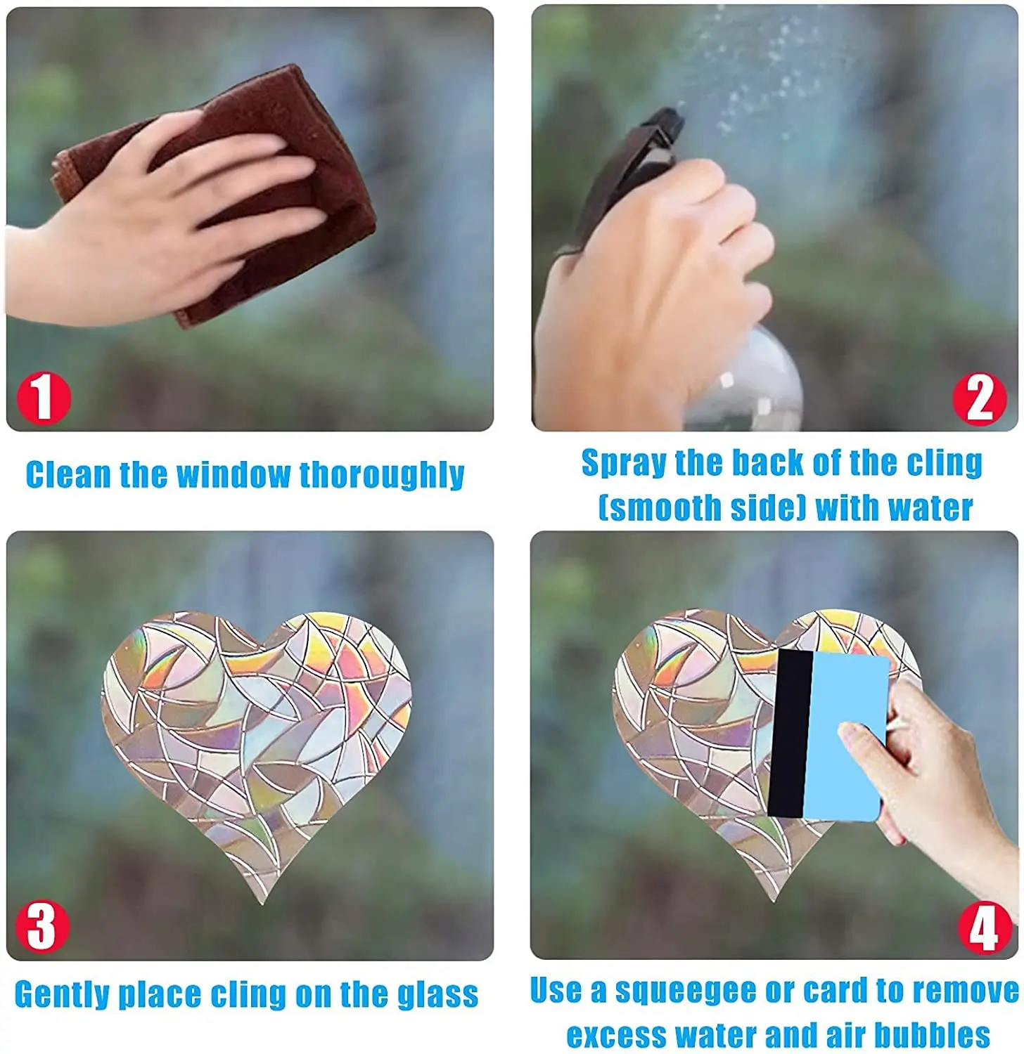 Window Clings Crash Proof Window Decal Protects Birds from Collisions Non-Adhesive Prism Vinyl Window Film