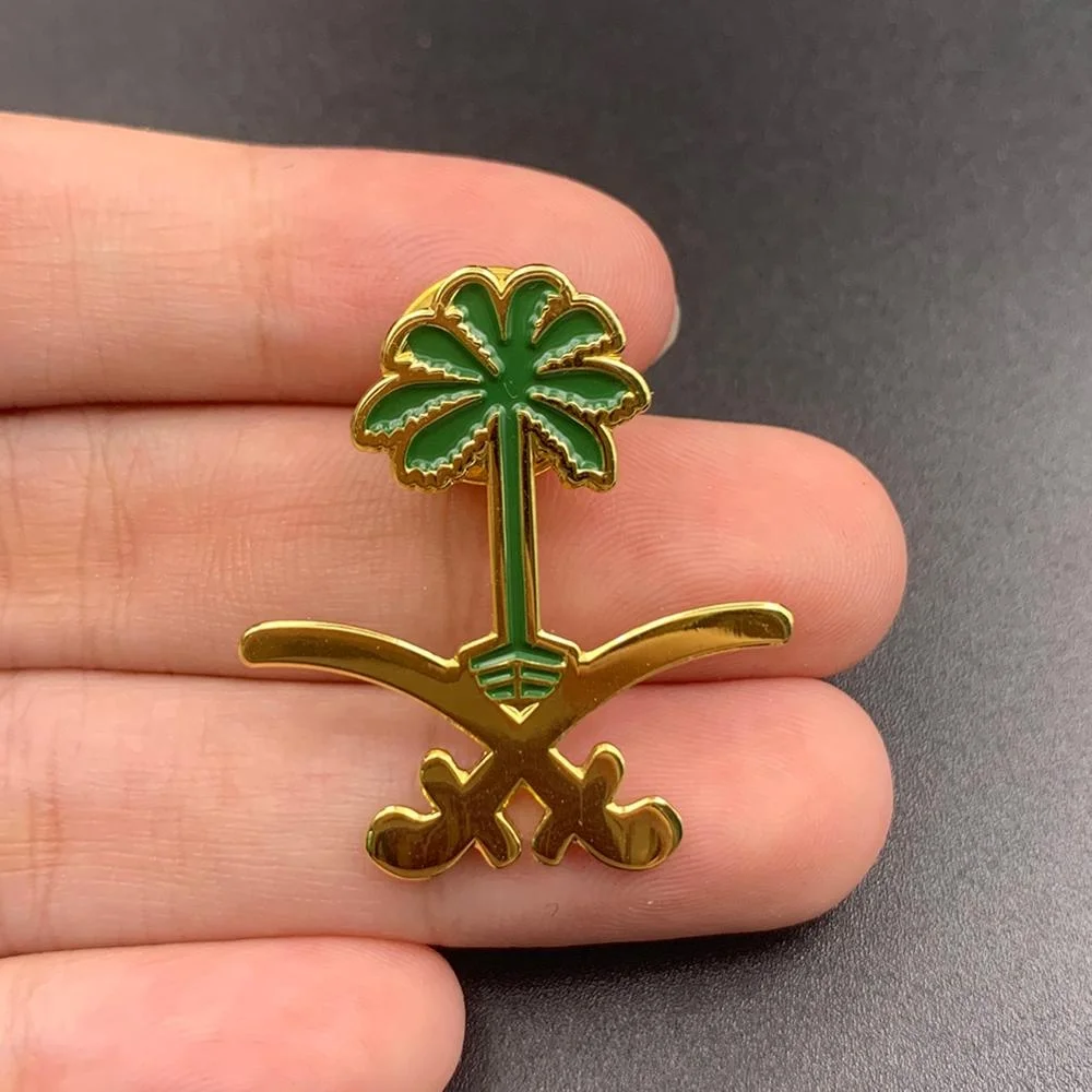 Hot sale flag label pin for Saudi Arabia