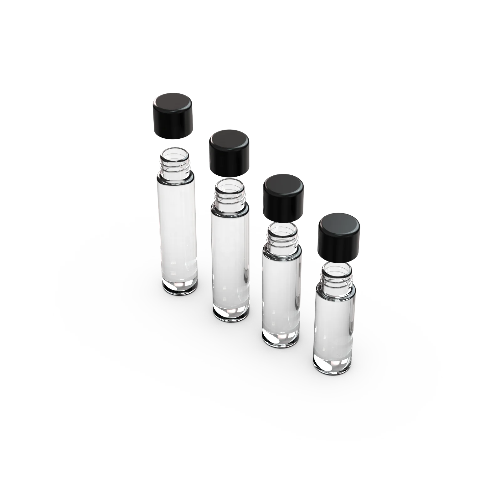 Child Resistant Certified Childproof Bottles Glass Tube With Screw Lid Packaging Glass Bottle for Pre Smell Roll Container