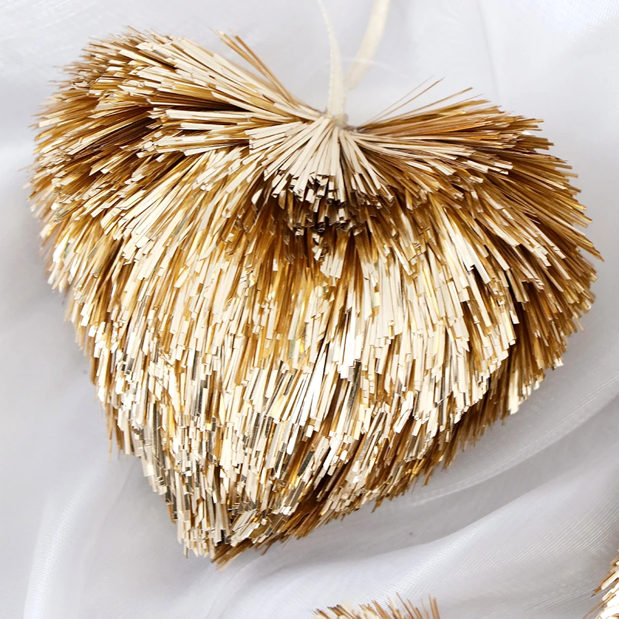 New material PET Christmas ornament with atmosphere and exquisite heart-shaped decoration