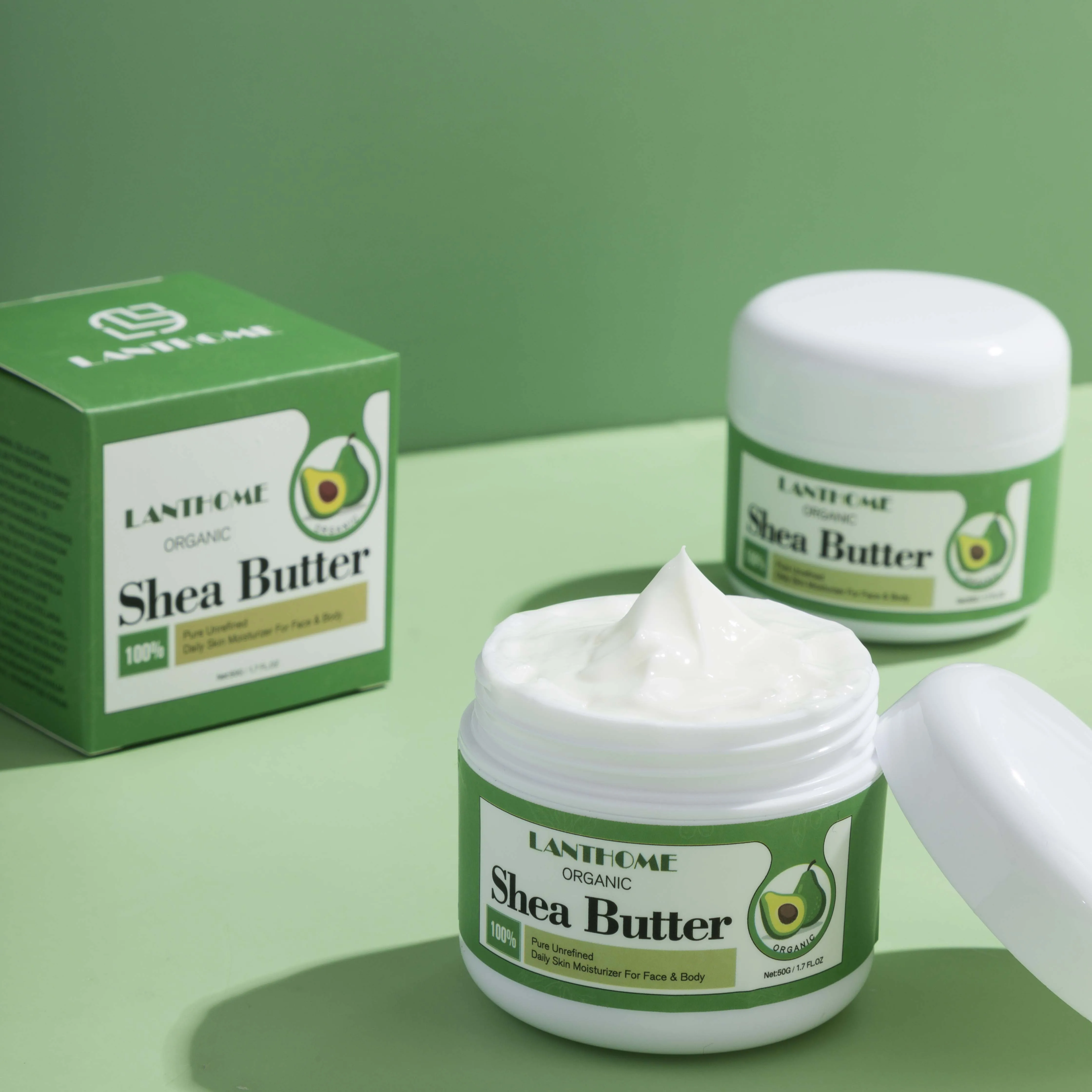 Lanthome Whitening Exfoliating Cream Whipped Skin Moisture Body Lotion Raw Bulk Shea Butter Organic Natural Body Butter