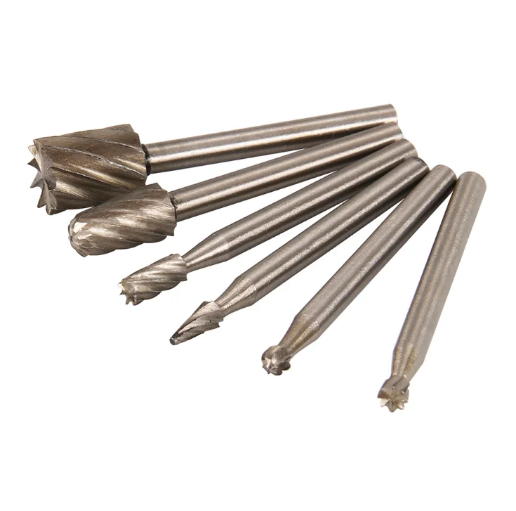 20Pcs 3MM high speed steel Woodworking Rotary Burr Set File Rasp Drill Bit for Wood Carving