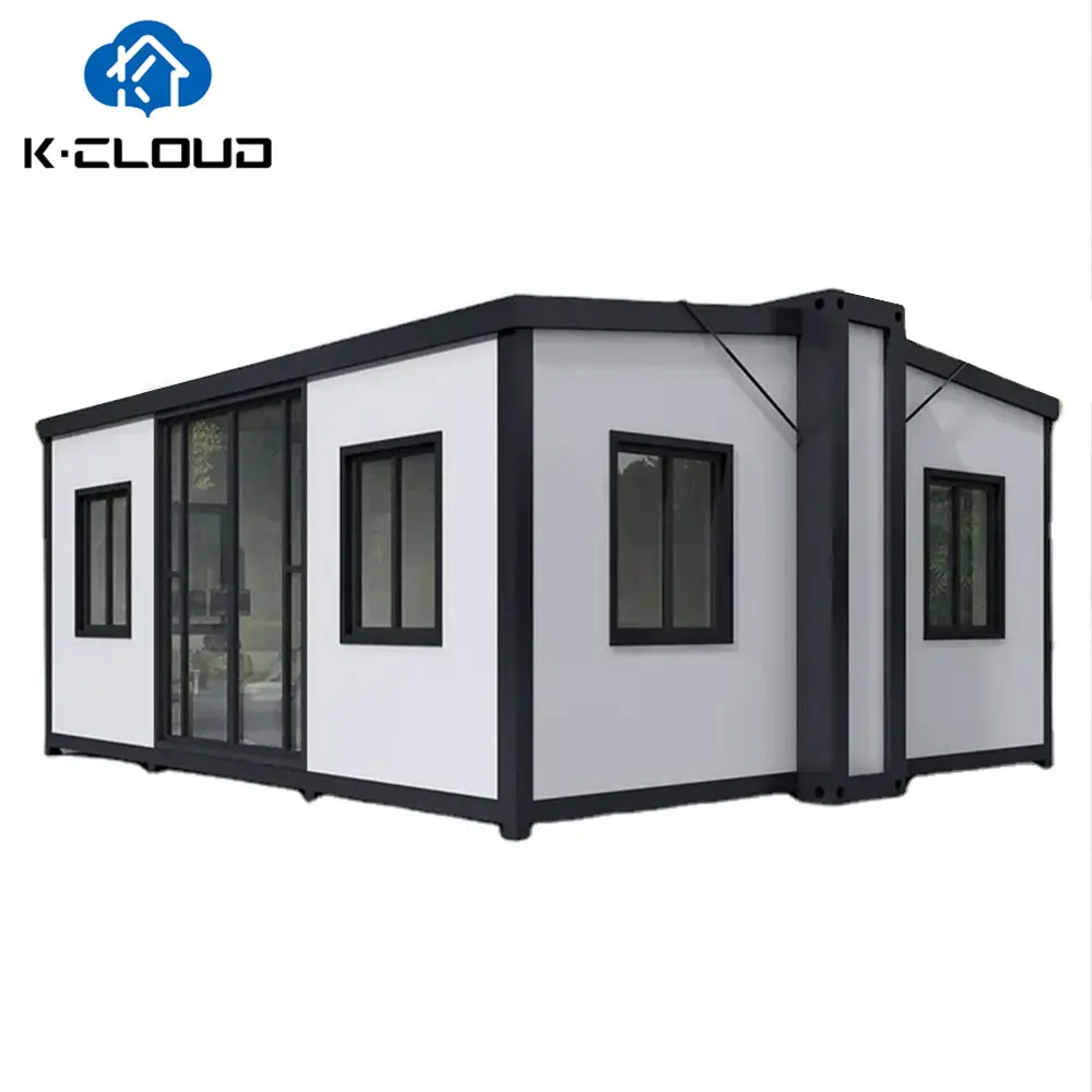 Light Steel 20Ft 40Ft Prefabricated Mobile Home 2 3 4 5 Bedroom Foldable Expandable Mini Container House Prefab Luxury Villa
