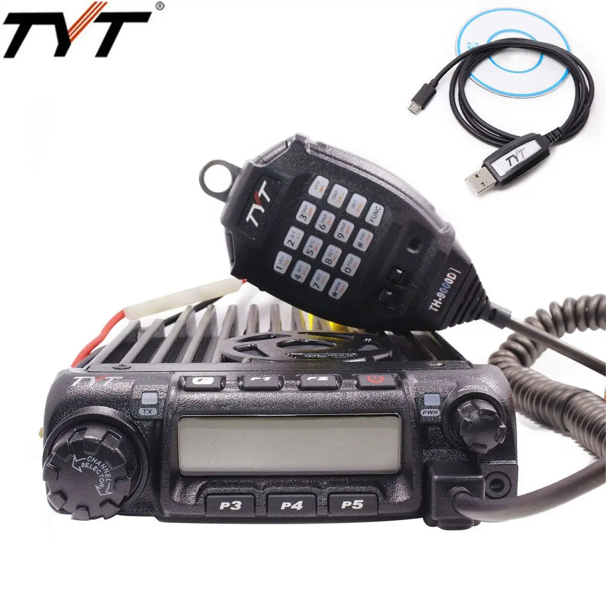  TYT TH-9000D автомобильное радио мобильное двухстороннее Walkie Talkie UHF 400-490 МГц дальнее расстояние Любительская радиосвязь 50 Вт выходная