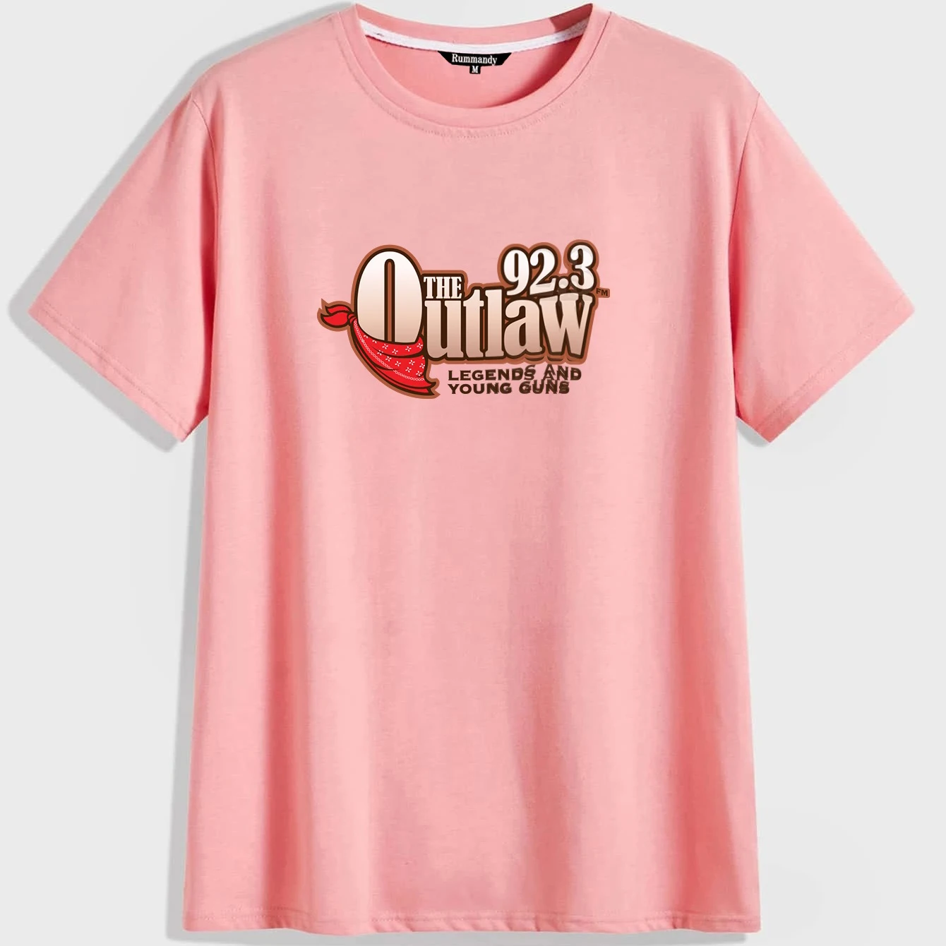 
Rummandy Custom Logo Designer Tees Summer Round Neck Soft Short Sleeve Sea Wave And Slogan Graphic Fitted Girls T Shirts 