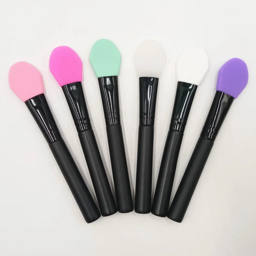 Черный деревянной ручкой Маска кисть силиконовая гелевая маска для кисти
