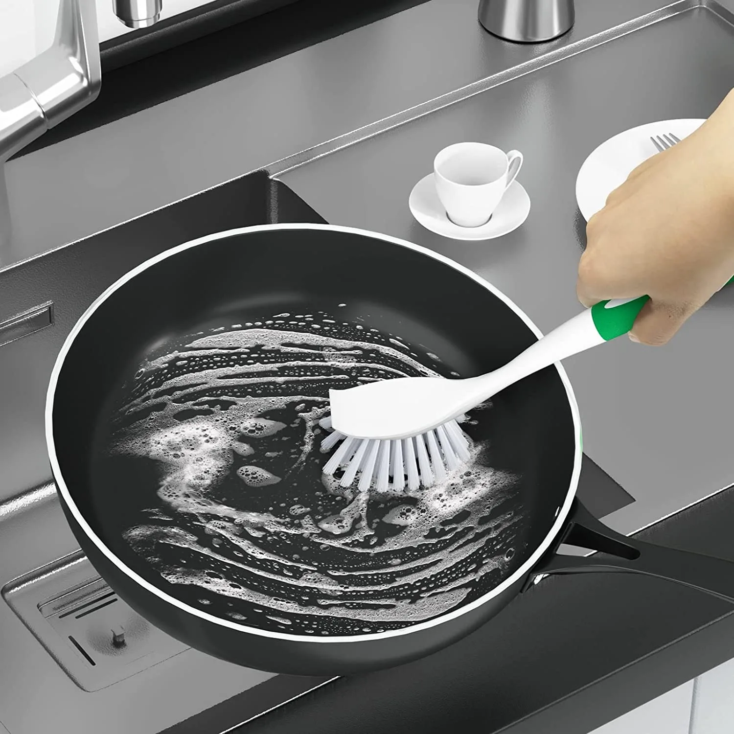 Legenday Bottle Brush Silicone Rubber Soft TPR Cleaning Dish Brush Kitchen Washing-up Brush