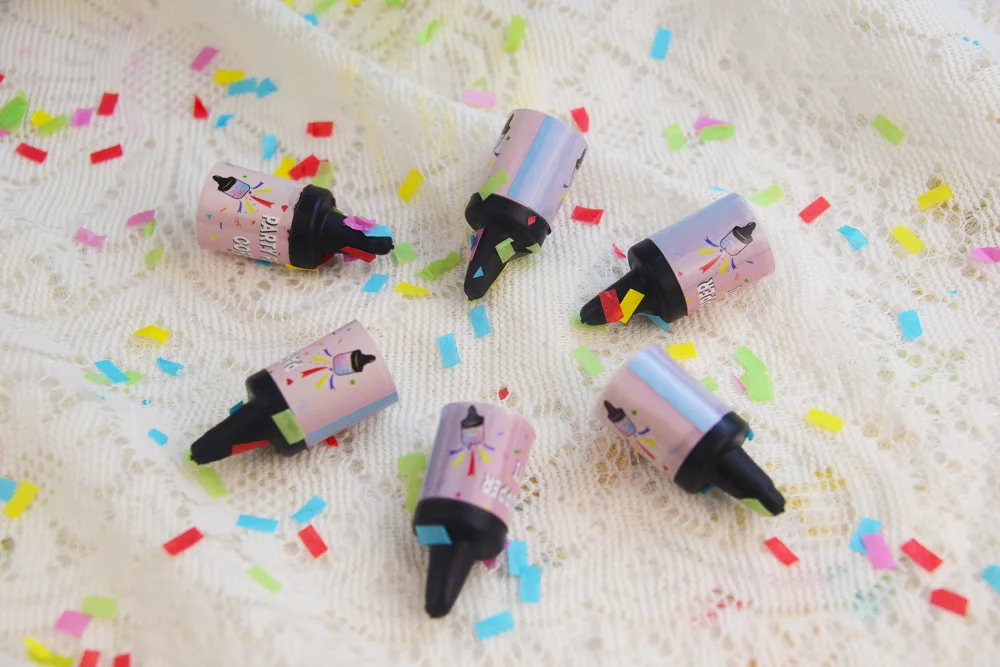 YUEBANWAN Mini Party popper confetti fireworks ribbon decoration birthday spray cylinder hand pull wedding atmosphere