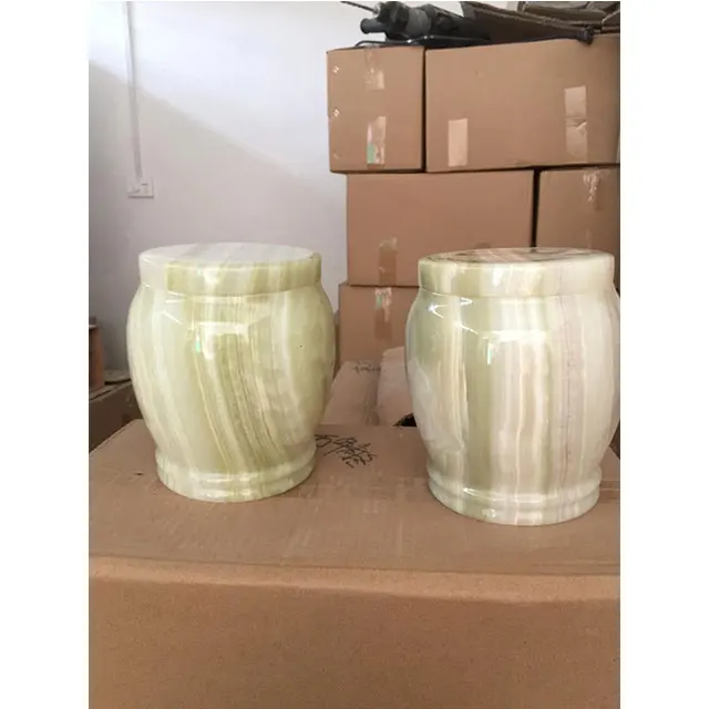 High Quality Cream color Marble Stone Urn Excellent Quality Storage Granite Stone Urn