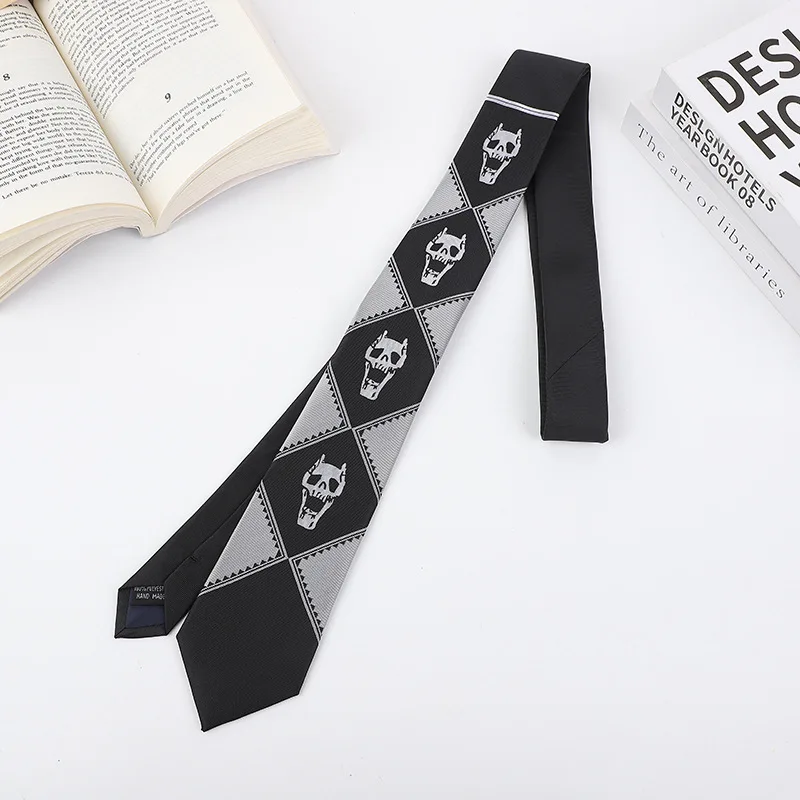 Japanese Anime cosplay costume accessories Kira Yoshikage skeleton Tie JoJo Bizarre Adventure Tie