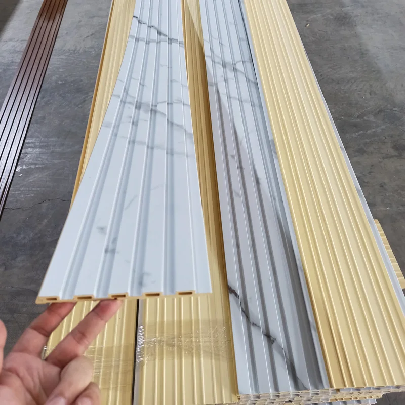 Cheap High Quality Interior PVC Marble Sheet Wall Panel Covering Seamless Slat Fluted 3d PVC WPC Wall Panel Board