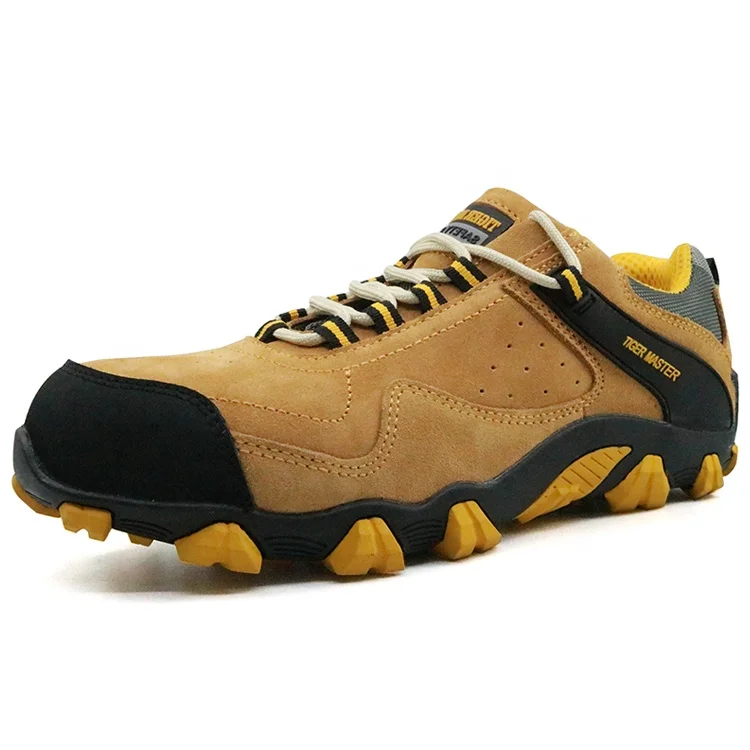 
CE approved steel toe cap fashionable suede leather oil acid resistant rubber sole sport safety shoes men work 