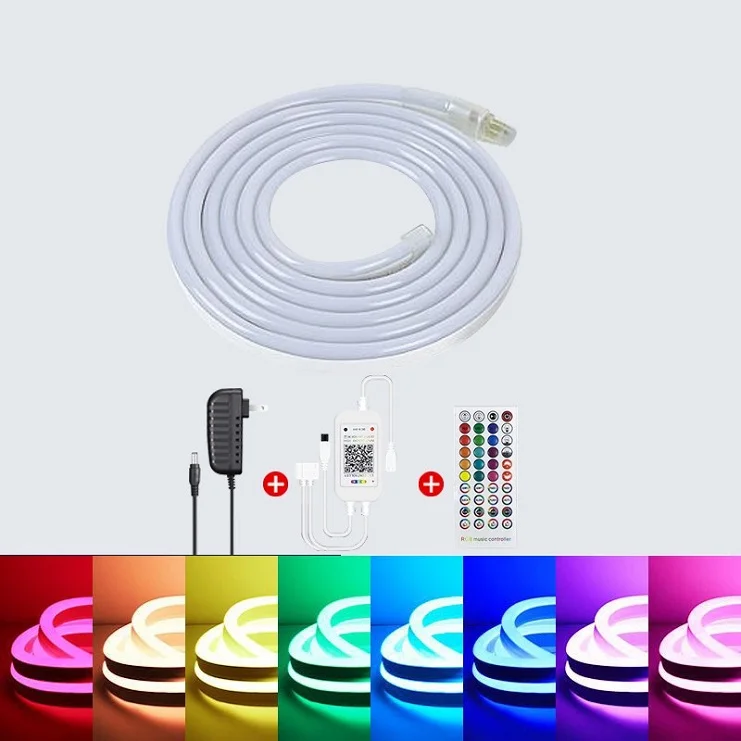 High quality and wholesale price RGB silicone flex neon strip light neon light kit