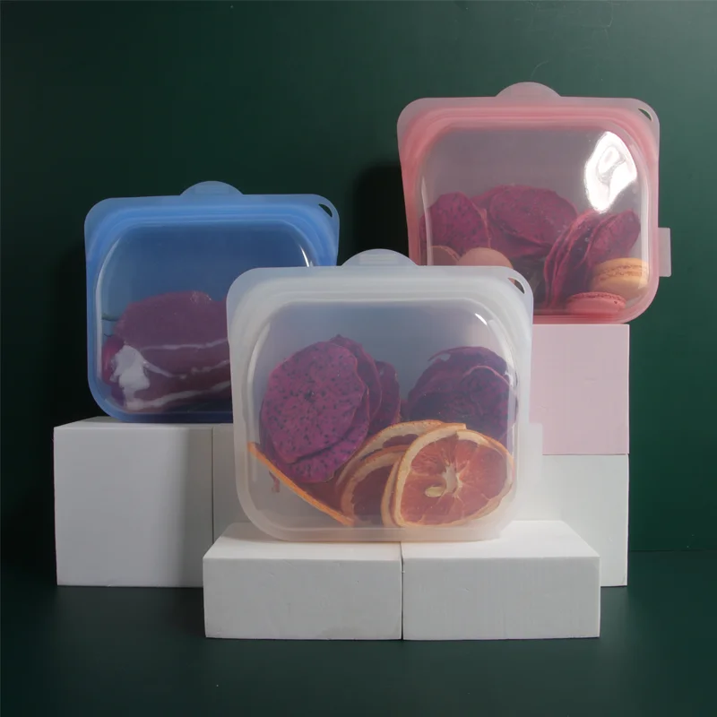 Герметичные безопасные детские пакеты для закусок в морозильной камере, многоразовый силиконовый мешочек, стоячий силиконовый Пакет для хранения продуктов