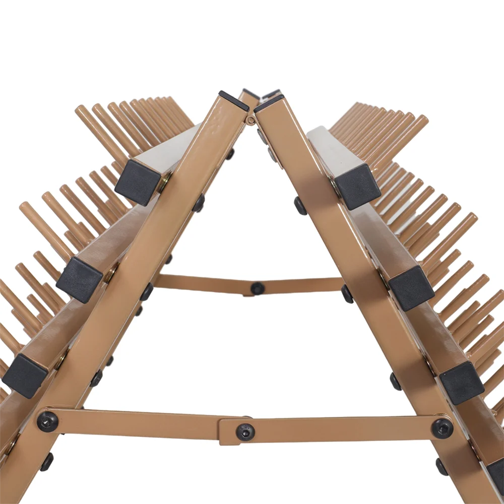 Double-sided Wall Mounted Sewing Tool Pack Thread Collapsible Sewing Thread Holder with Hanging Tools, Metal Brown