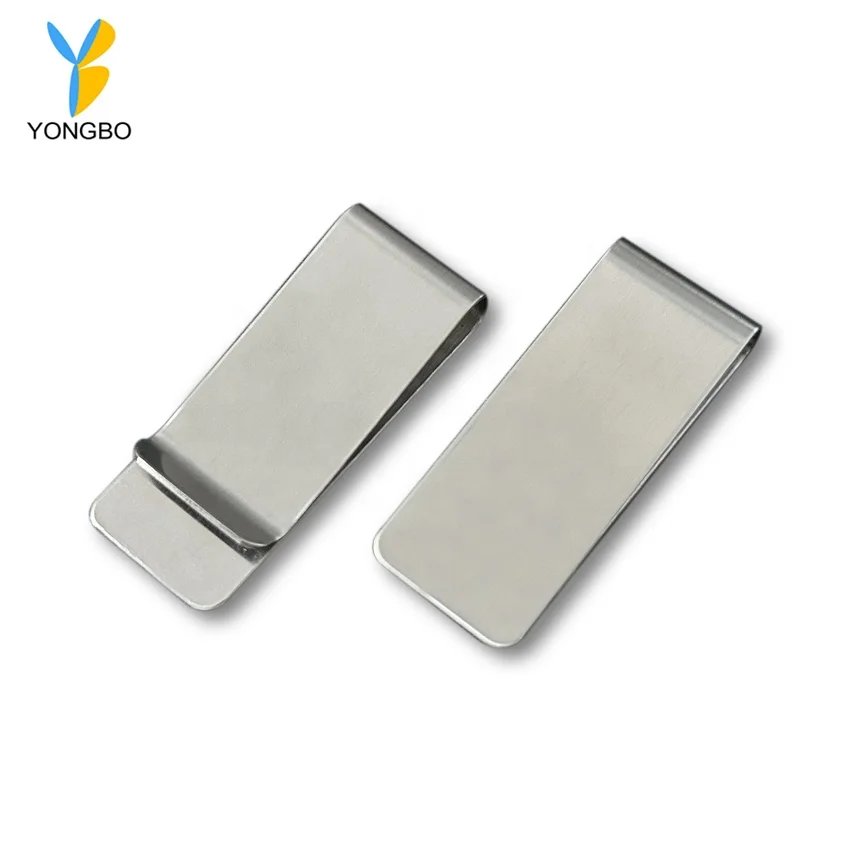 Promotional Etched Metal Money Clip Fashion Simple Silver Dollar Cash Clamp Holder Wallet for Men Women