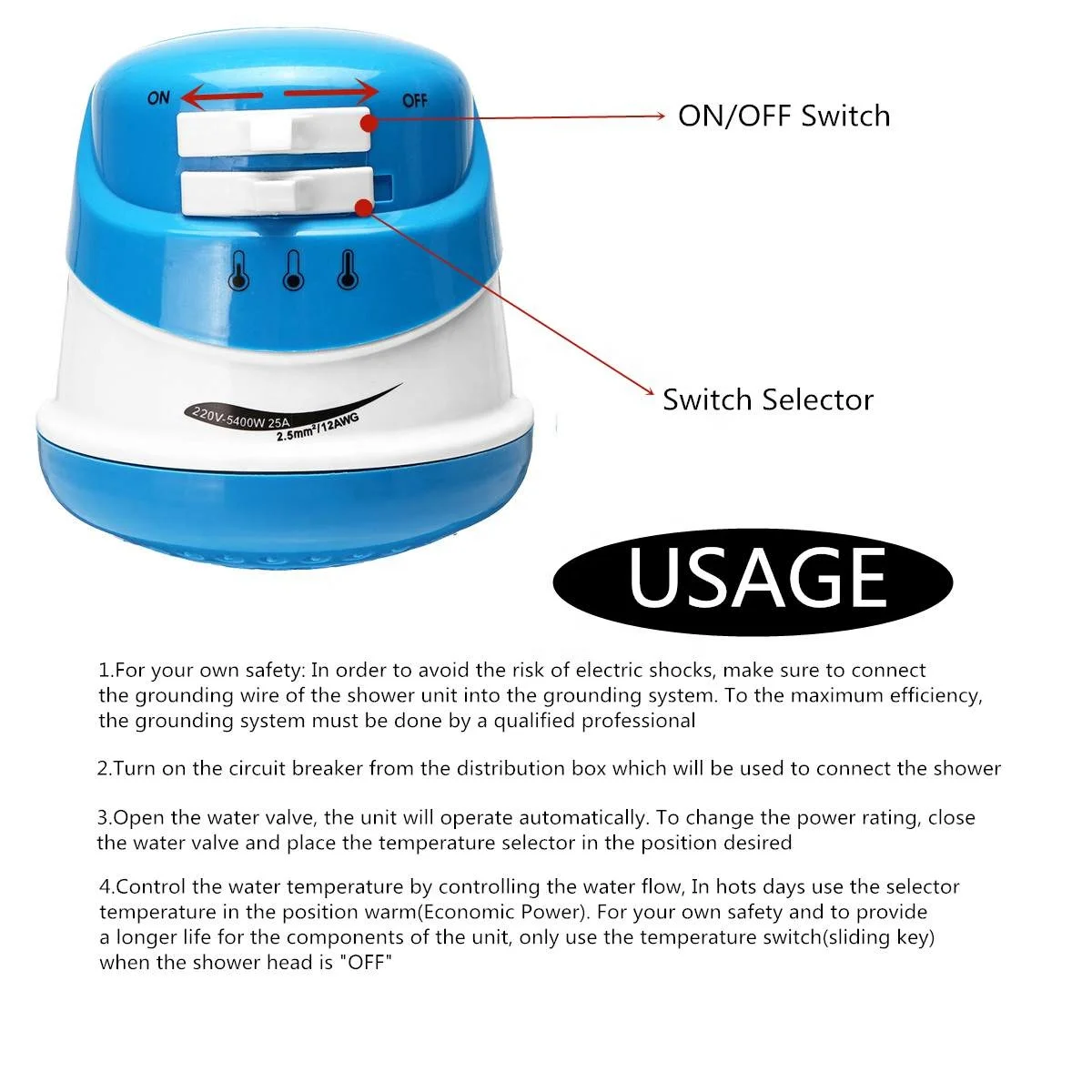 convenient and fast Bathroom Thermostatic Heater Tankless Mini Portable Instant Electric Water Heaters for Shower