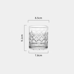 Clear Luxury Modern Crystal Whiskey Cups Glass Drinking Tumbler 10oz Vodka Whiskey Glasses Hot Sale in Bars