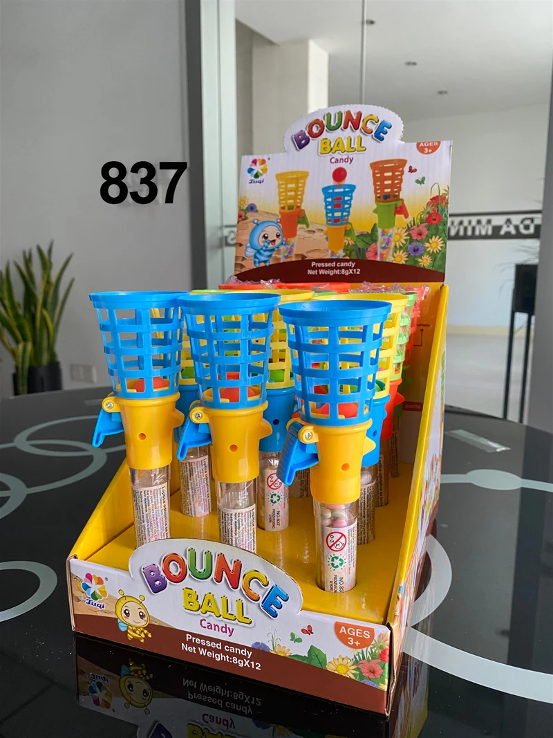 Candy ManufacturersPlastic Bounce Ball Game Sweet Candy Filled Toys For Kids
