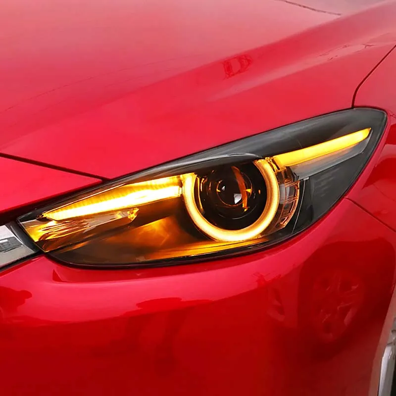 REMABAN Auto lighting Headlight Fit For Mazda 3 Axela 2014-2019 Front Light LED Headlamp