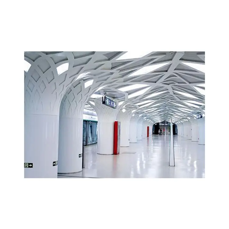 Chinese Supplier Modern Aluminum Profile Lightweight Board Hotel Lobby Decorations Curved Ceiling