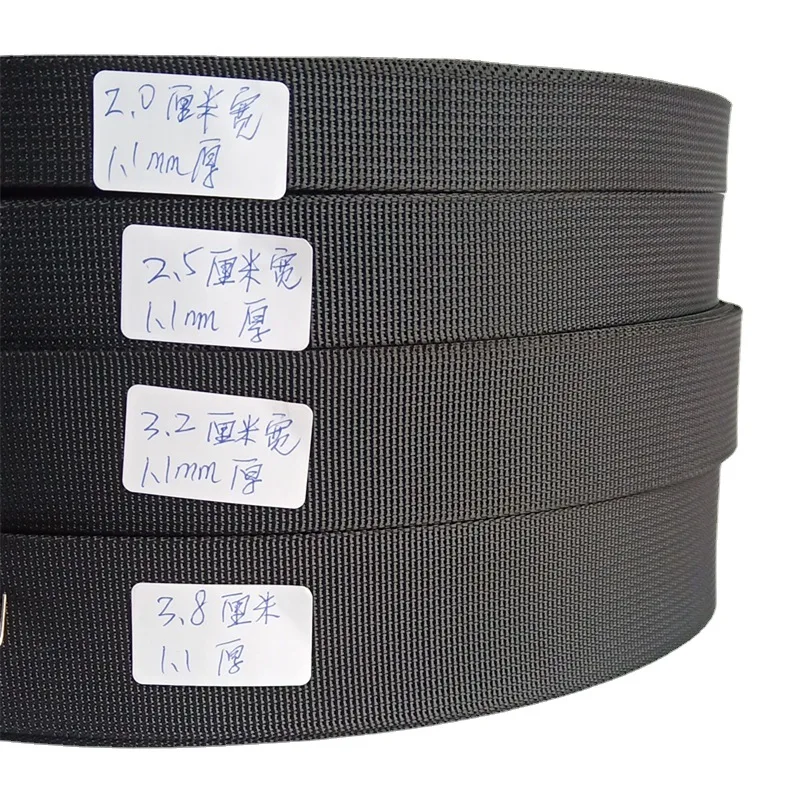 Custom Recycled Polyester Nylon Webbing Imitation  Nylon Strap Webbing