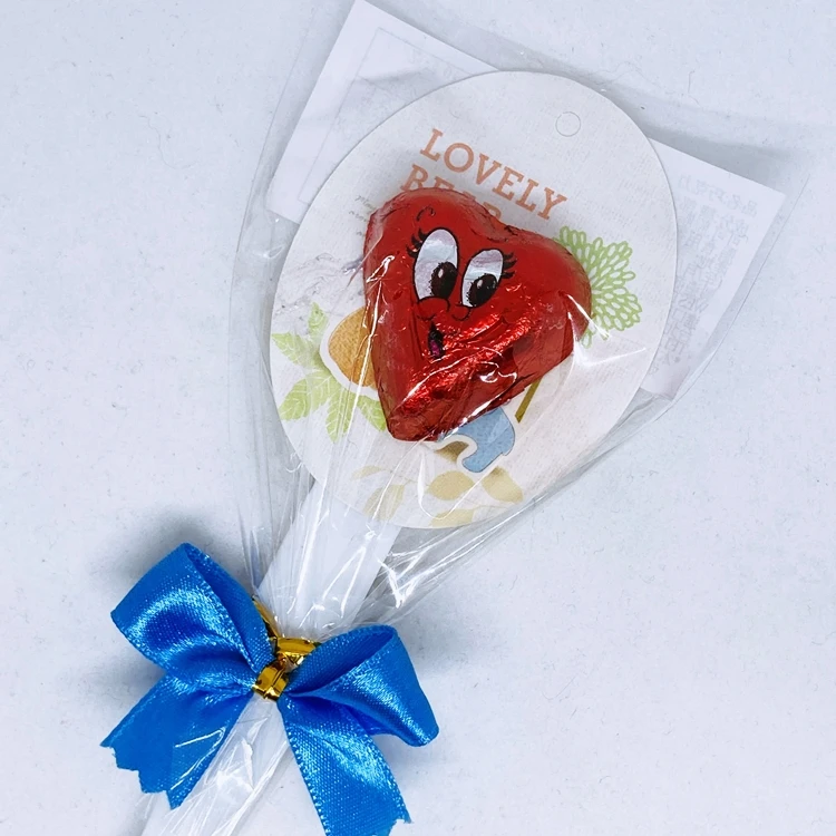 HEART WINK CHOCOLATE LOLLIPOP STICK CHOCO