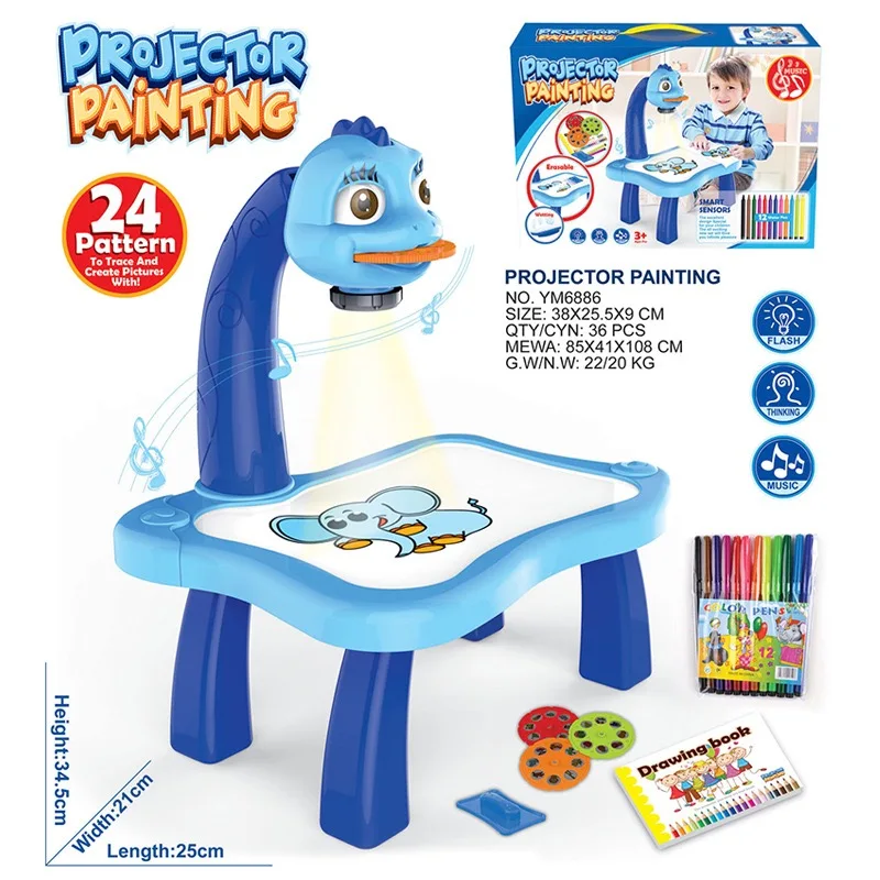 COMEMOIR Amazon hot selling drawing board projector drawing toys projector painting kids other toys & hobbies