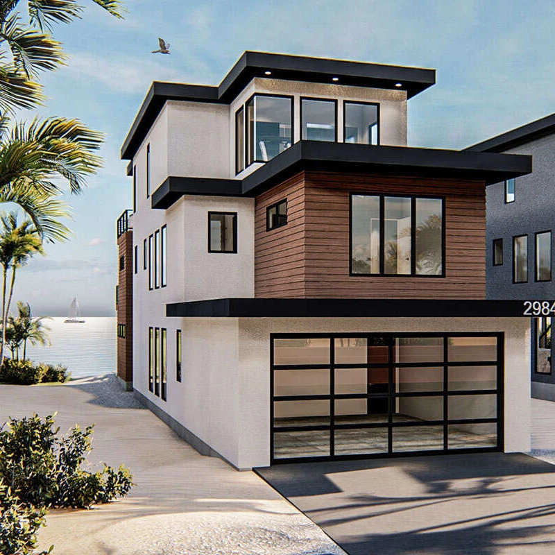 Quick build light steel homes prefab house/steel structure church building in Ghana