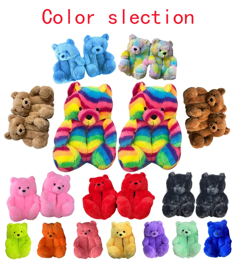  Тапочки teddy bear 2021 Новые поступления женские пушистые