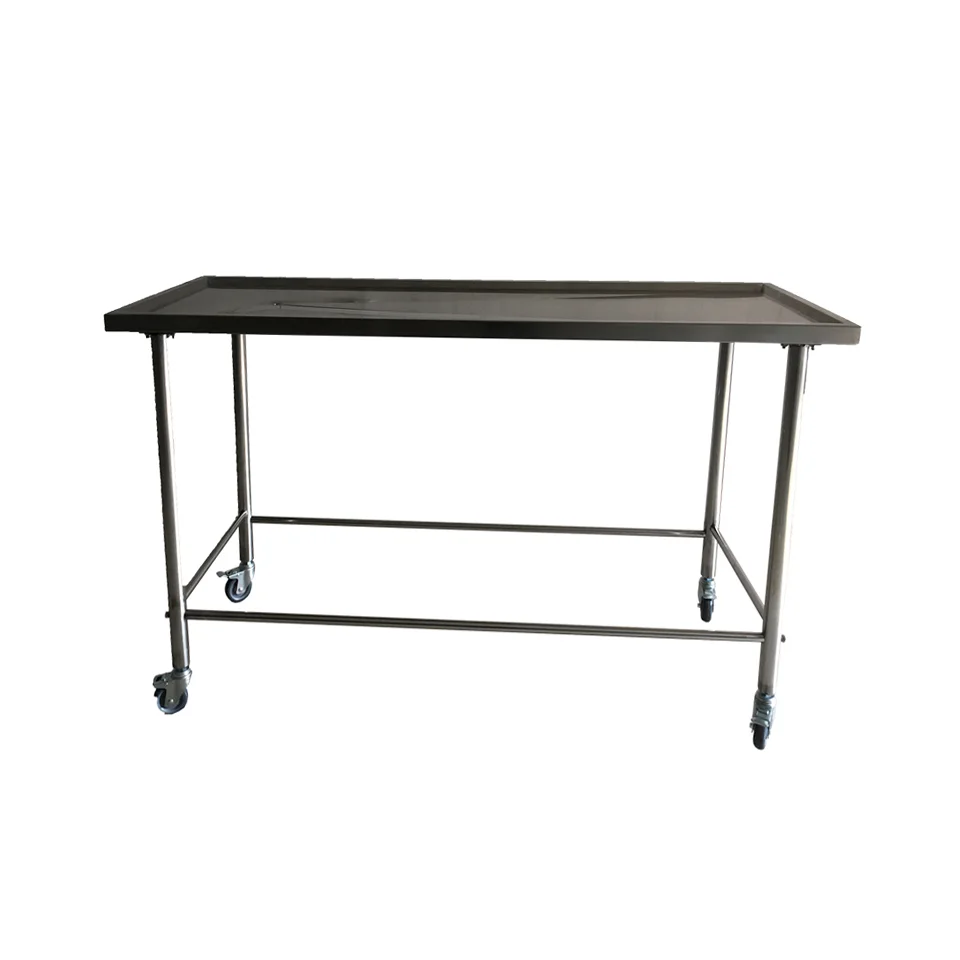 Funeral Corpse Cleaning Table 304 Stainless Steel For Mortuary Simple Autopsy Table