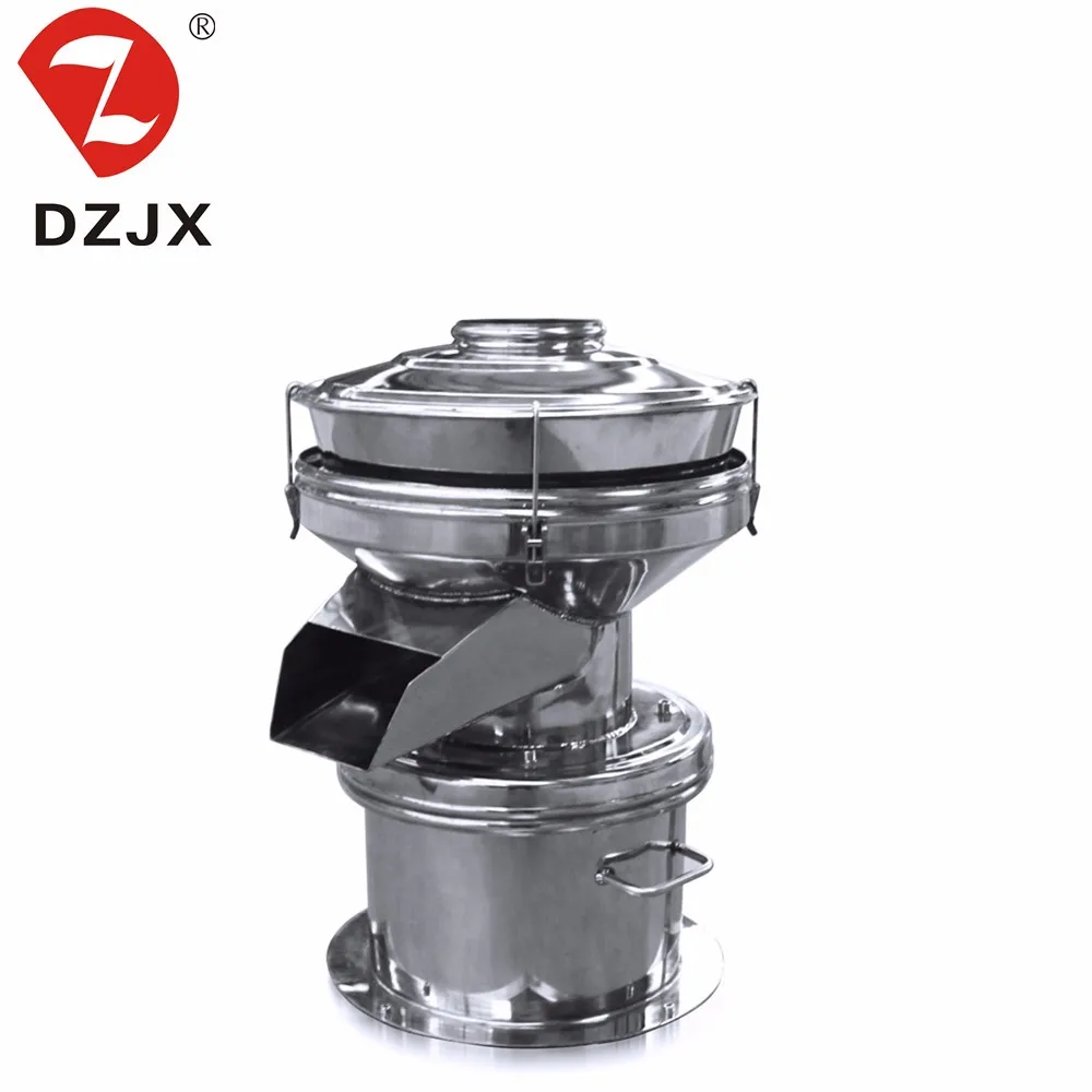 DZJX Small Sugar Powder 450 Soy Milk Liquid Shaker Vibrating Screen Vibration Sieve Separator Filter Machine Yellow