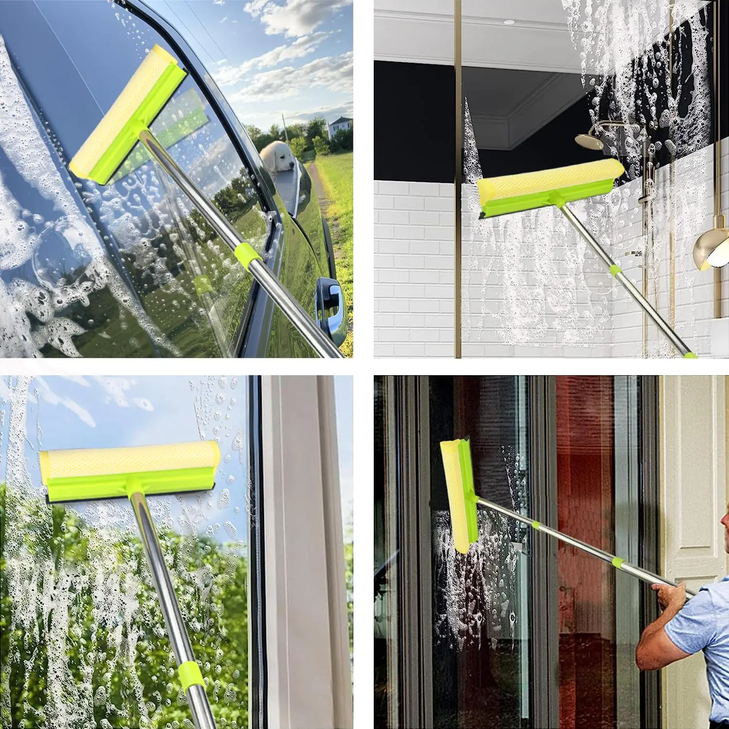 Factory Wholesale Custom Extension Pole Squeegee For Window Cleaning Window Cleaning Tool With Extension Pole Telescopic
