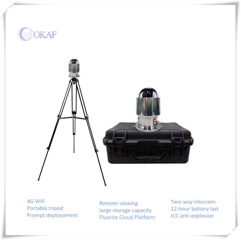 IP68 Explosion-proof  Built-in-battery PTZ camera Outdoor 4G network camera for Oil Field industry